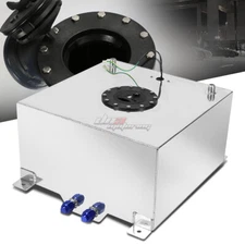 15.5 GALLON LIGHTWEIGHT PERFORMANCE POLISH ALUMINUM FUEL CELL TANK+LEVEL SENDER