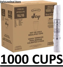 Dart Foam Cup 16 oz, 1000-count   BRAND NEW SEALED ITEM!! FREE SHIP!!
