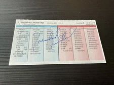 STRAT-O-MATIC Signed Card Trent Hubbard 2000 Atlanta