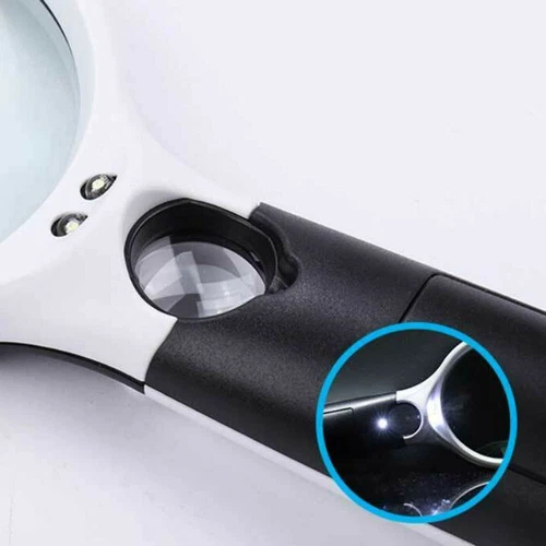 45X Lupe Handlupe 3 LED Licht Leselinse Schmucklupe - Bild 11 von 12