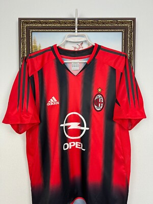 AC Milan Home football shirt 2004 Soccer Adidas Maglia Mens Jersey