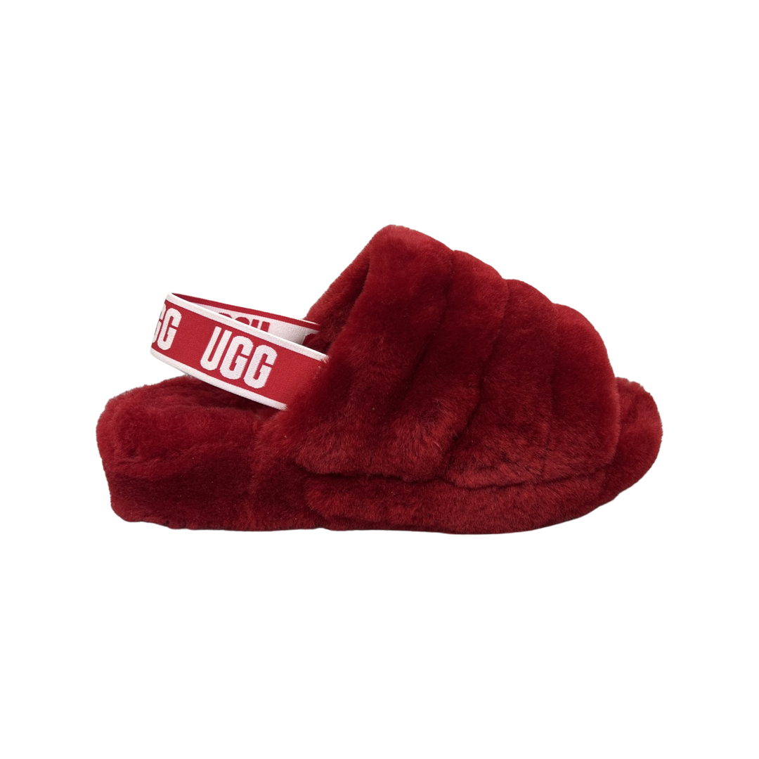 red ugg slides