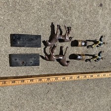 VINTAGE CAST IRON TOY SOLDIER ON HORSE two