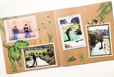 Dinosaur Scrapbook Pages, 12 by 12 Boy Layouts, Dinosaur Layouts, Dino Pages