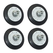 4X 4581EL3001A Dryer Drum Roller Wheel & Shaft Kit for LG Kenmore Sears
