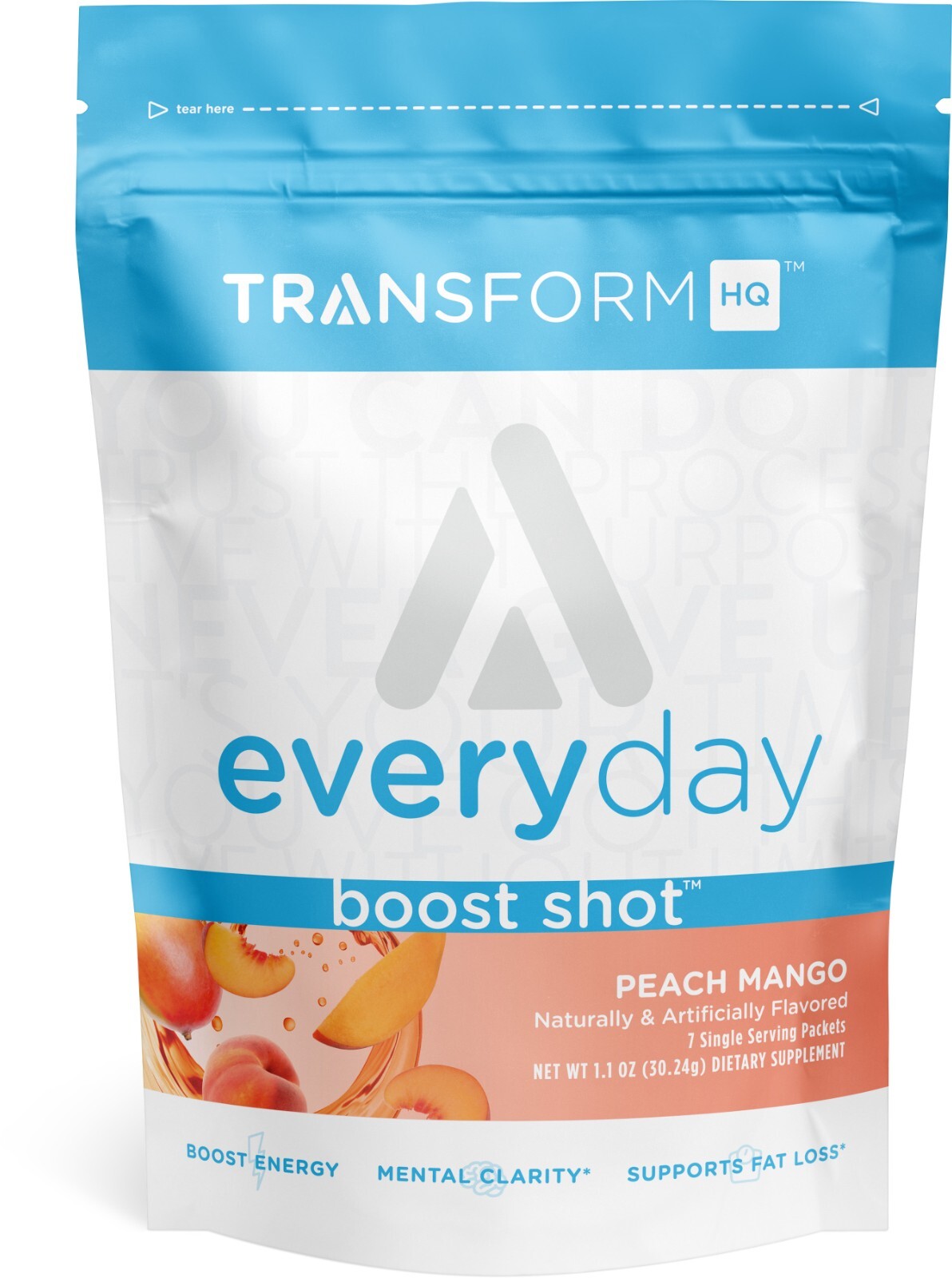 TransformHQ Boost Shot Powder Stick Packs энергия персика и манго - 7 шт 1990₽