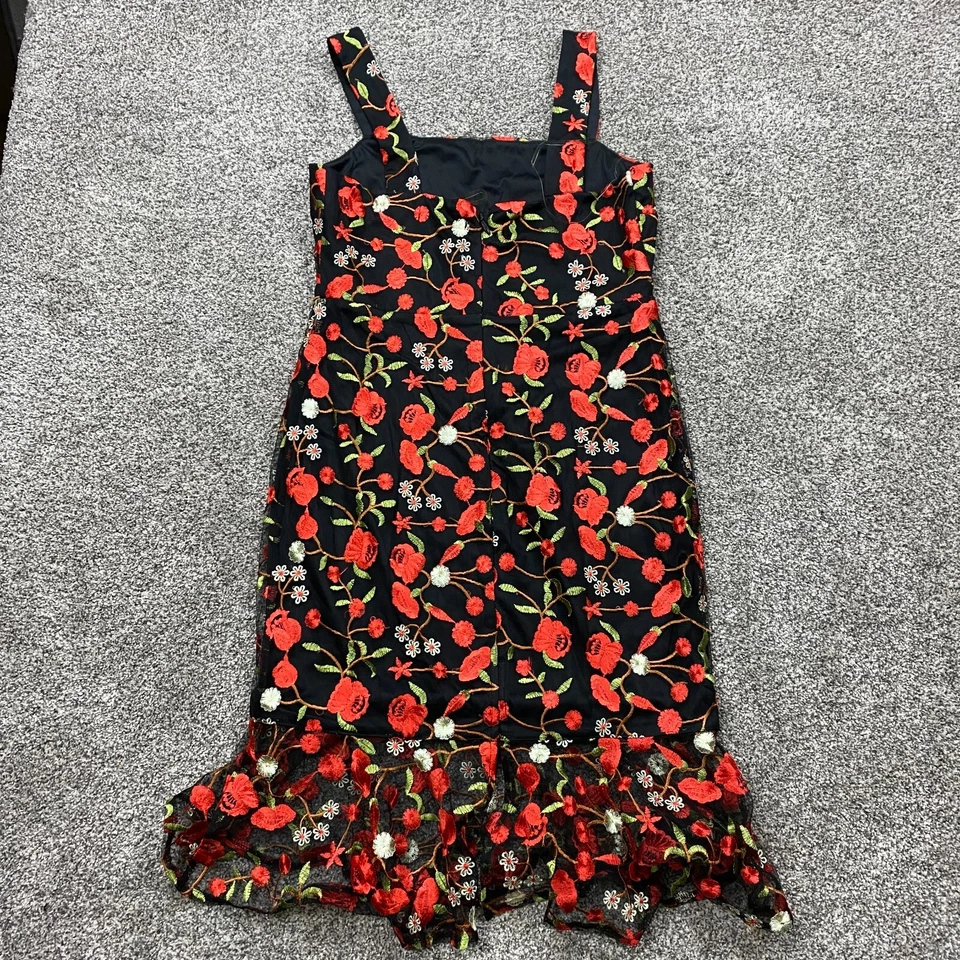 Impresiones Vestido Mujer L Bordado Rosa Amor Rojo Sexy Correa Sin Mangas Foto 2 de 4