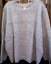 NWT 🌷ALFRED DUNNER Petite🌷 CLASSICS F1 Super Soft Sweater Top Shimmer PXL
