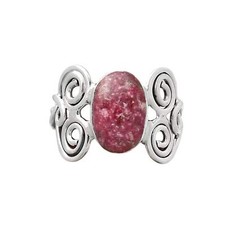 Pink Thulite Solid 925 Sterling Silver Ring 7.5