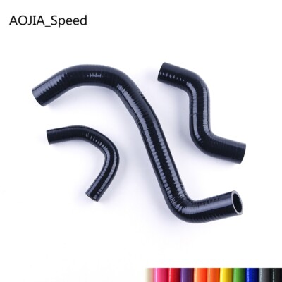 Silicone Radiator Hose For 92-03 Nissan Micra March MK2 K11 1.3L ECVT CVT BLACK