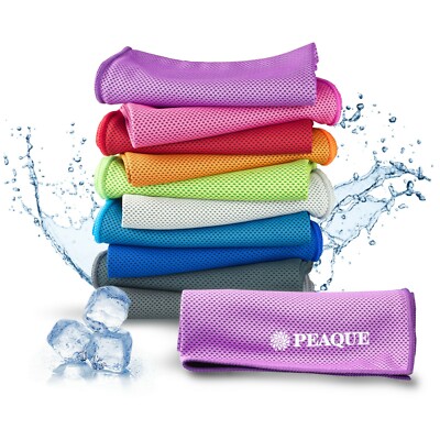 PEAQUE KÜHLHANDTUCH, Cooling Towel kühlendes Handtuch Yoga Fitness Sporthandtuch