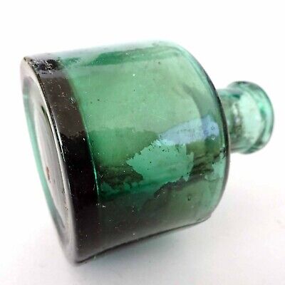 Kaufen #13 Vielleicht Ein Tintenglas - Kleine Glasflasche - Um 1930 - GRÜN