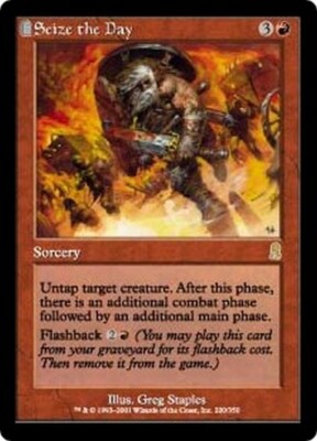 RUSH Magic Card FRANZÖSISCH FOIL Feuer aus allem Holz [PLAYED] ODY