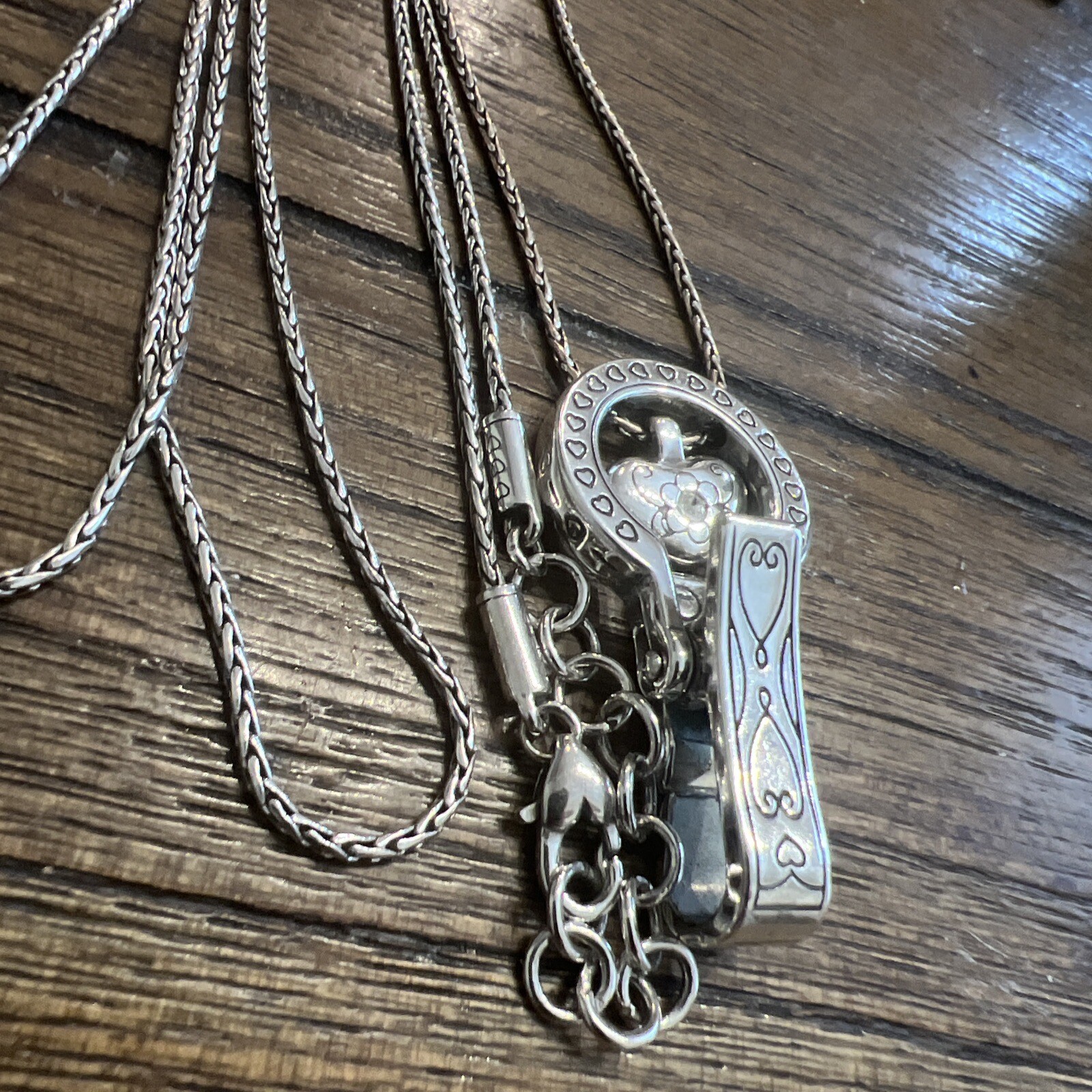 BRIGHTON BADGE CLIP Heart Necklace **Read Description** Retails 52 eBay