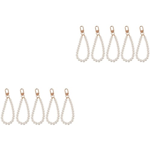 2 PCS Pearl Key Chain Simple Design Hanging Decor Short Mobile Phone Rope - Zdjęcie 6 z 12