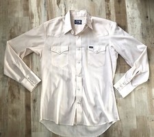 Wrangler Vintage USA Western Pearl Snap Long Sleeve Shirt 16-33 Mens Medium