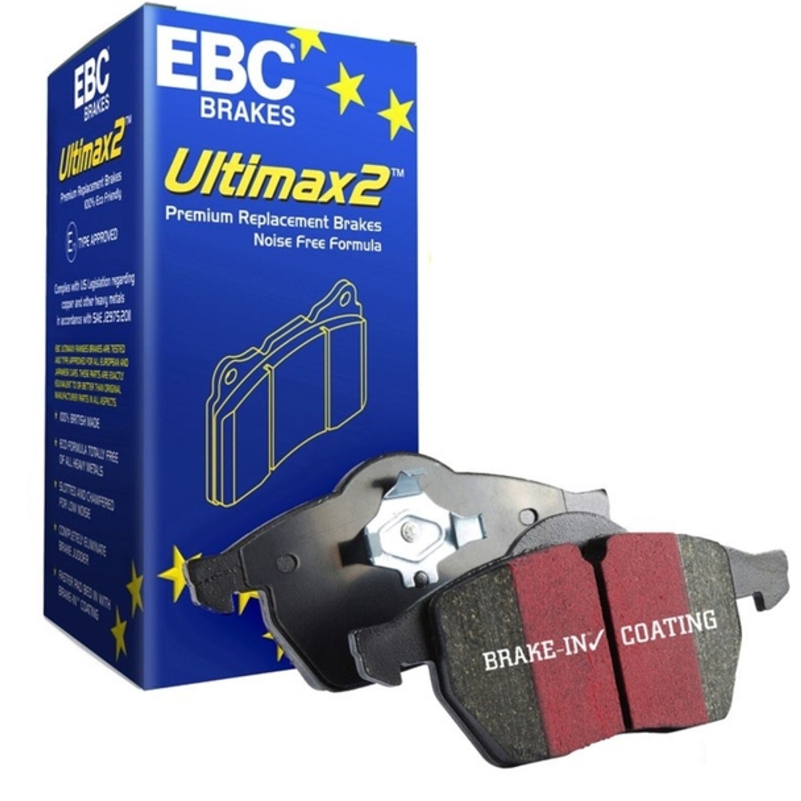 Fiat Panda 1.2 4X4 2004- Pastiglie Freno Anteriori Di EBC Ultimax Dp1573