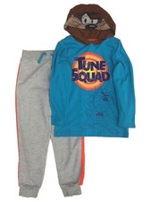 Tune Squad Boys Long Sleeve Taz Hoodie T-Shirt  Jogger Pants Set Outfit