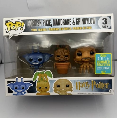 Funko: Harry Potter Cornish Pixie, Mandrake, Grindylow 2016 Summer Con Exclusive