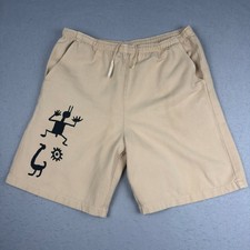 WEK the World Shorts Mens 4 XL Tan Cotton Kokopelli Cave Granola Made in USA