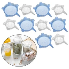 Adpartner Silicone Stretch Lids Pet Food Can Covers (10-Pack, 2.6in+3.74in), ...