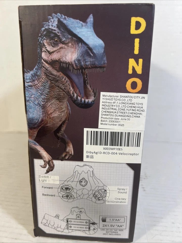 Remote Control Dinosaur Kids Rc Dinosaur Toys Toy NIB VelociRaptor - Image 2 of 4