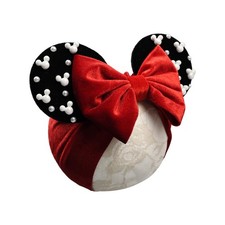 JIAHANG Baby Girl Velvet Mouse Ears Turban Headwrap 1 Count Pack of 1 , red