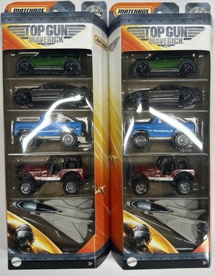 Matchbox 5 Pack Lot of 2, Top Gun Maverick 1972 Bronco, Mustang, Swing Wing
