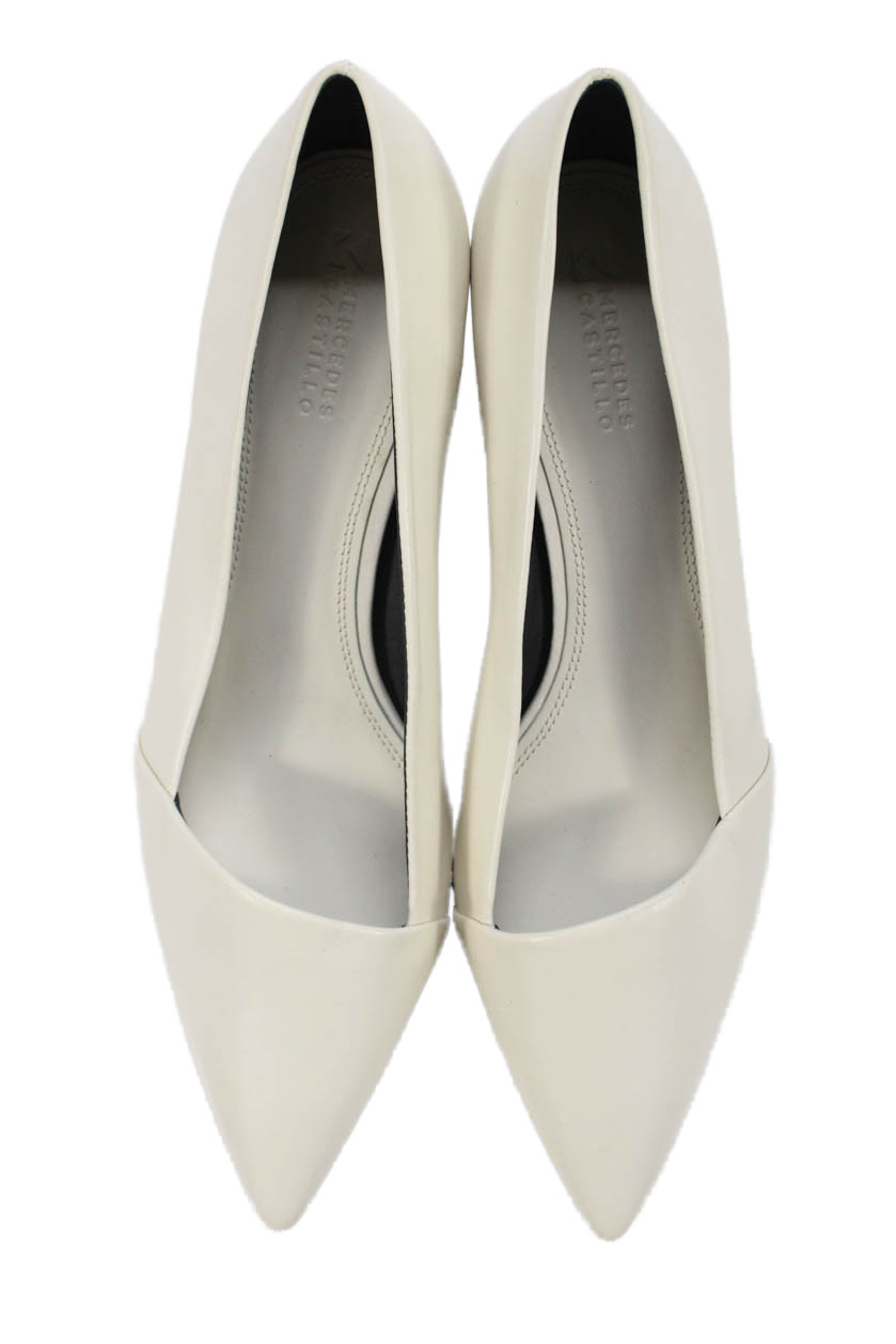 Mercedes Castillo Womens Leather Pointed Toe Kioko Pumps Off White Size 9.5 thumbnail 2