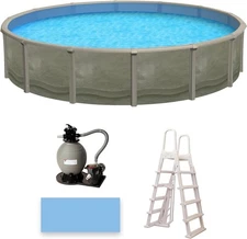 Blue Wave Trinity Round & Oval Above Ground Swimming Pool Package Kit