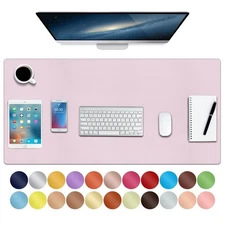 Leather Mouse PadExtended Desk Pad for Keyboard and Mouse Non-Slip Study Desk...