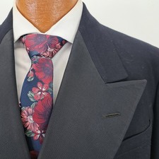 Vintage 50s Richman Brothers 40R Black Double Breasted Tuxedo Jacket Men