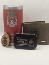 wrexham fc laser engraved 20oz stainless steel Cup bundle keyring, tin,wallet 