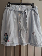 Disney Cinderella Themed Chambray Button Skirt w/Belt, Medium