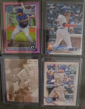 4 2018 DOMINIC SMITH ROOKIE CARD LOT OPTIC CHROME TSC GQ PARALLEL BRAVES METS