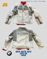 BMW Motorrad AirFlow Motorcycle Jacket – Size 58 – NEW with Tags – White/Gray