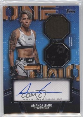 2024 Topps UFC Knockout 1-2 Combo Relics 114/199 Amanda Lemos #OTC-ALS Auto 12ty