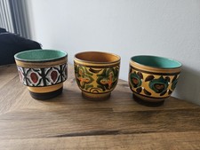 Vintage Retro Mid Century B.P.I. Heffen   Pottery Planter Plant Pots MCM 60-70's