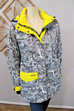 💛 IGUANA 💛Outdoor Winter Ski Snowboard Jacke Silver 40 grau neon gelb  💛