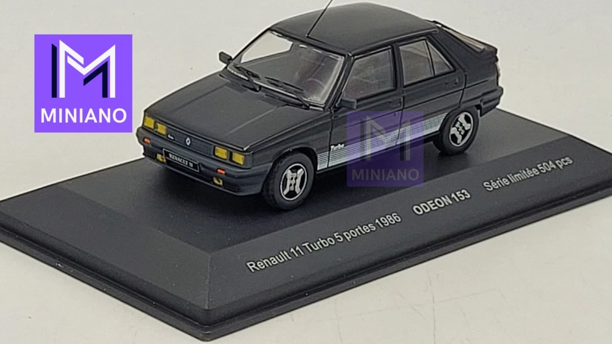 Miniature ODEON - Renault 11 Turbo 1986 - Échelle 1/43 - Noire - ODE153 - Neuve