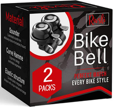 2 Pack Classic Bike Bell, Bicycle Bell Loud Crisp Clear Sound Bicycle Bike Bell