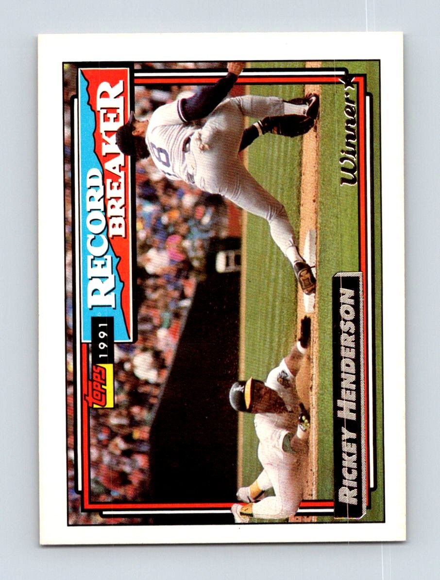 1992 Topps #2a Rickey Henderson Gold Winners Oakland Athletics