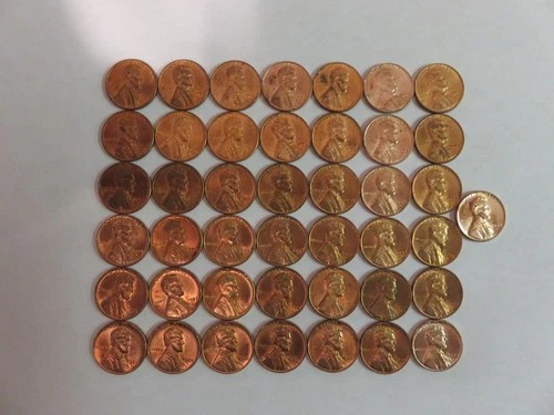 1958-D Wheat Penny Roll  of 50 PENNIES    ALL ARE BU  ***329-6