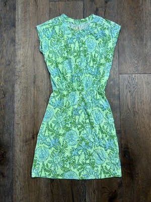Lilly Pulitzer Melli Dress Lime green/Blue XXS