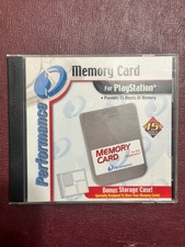 Sony PlayStation 1 PS1 Performance Memory Card Case Holder w Memory Card Inserts