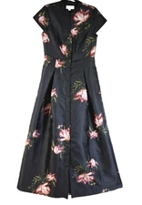 NEW/missing belt, Sachin & Babi MARTA GOWN IN NOIR BLOSSOM SIZE 8 #LD60
