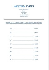 Job lot of wholesale part worn tyres