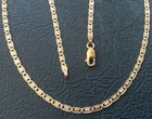 10K SOLID YELLOW AND WHITE GOLD  NECKLACE 18 INCHES LONG 4.4 GRAMS