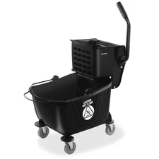 26 Quart Commercial Mop Bucket with Side Press Wringer, Black