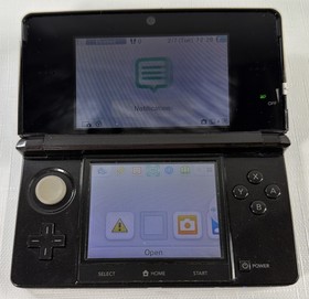 Nintendo 3DS Cosmo Black Console System w/ Charger, Tested! US Model